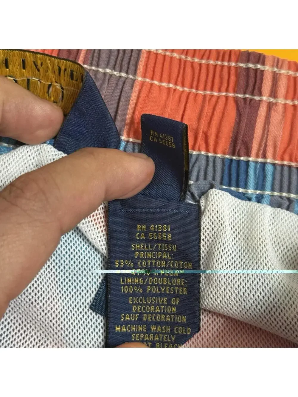 Polo Ralph Lauren Swim Trunks Multicolor Plaid Mesh Lined Cotton Nylon Men’s M - Picture 4 of 8